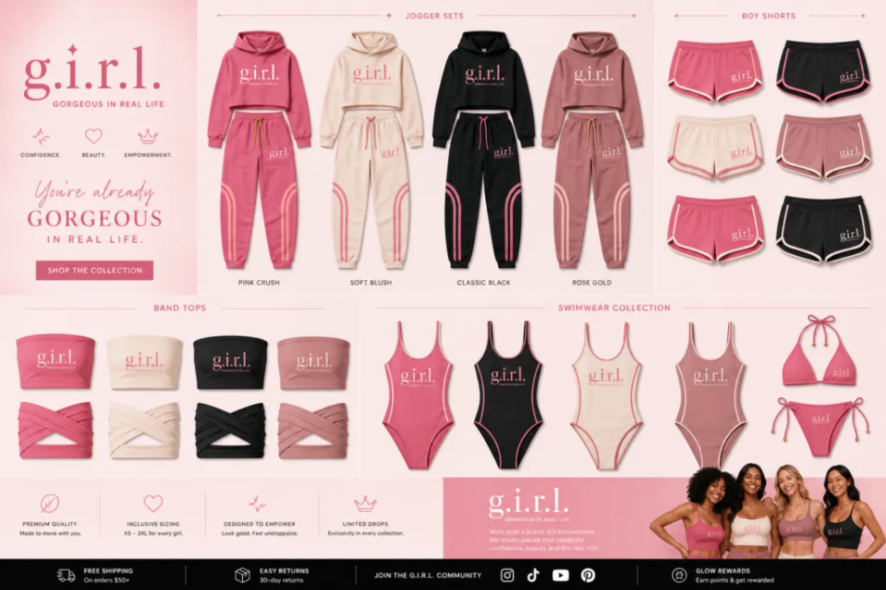 G.I.R.L. satin bonnets and luxe washcloths catalog