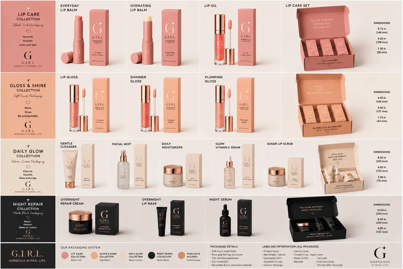 Lip Care Set - Clean vegan skincare and lip care by G.I.R.L.